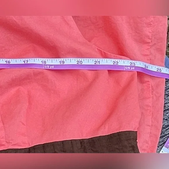 Dress Barn Coral/Brown Lined Dress Size 22W - Picture 4 of 7